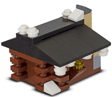 Free-Lego-Log-Cabin-Mini-Build