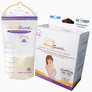 honeysuckle breast milk storage bags
