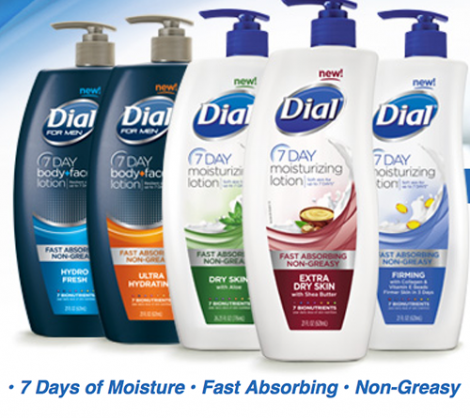 Free Sample Dial 7 Day Moisturizing Lotion Giveaway