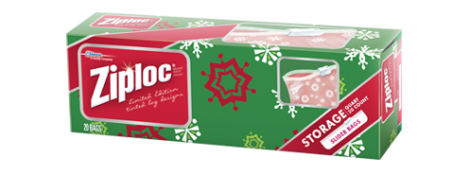 red ziploc holiday slider