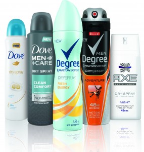 Unilever New Dry Spray Antiperspirants