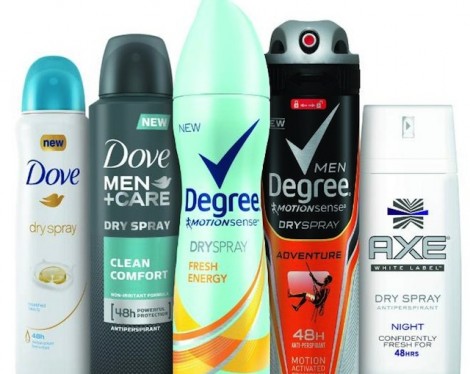 Unilever New Dry Spray Antiperspirants