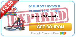 $10.00 off Thomas & Friends Take-n-Play