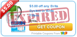 $5.00 off any Brita System or Brita Filters