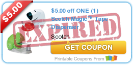$5.00 off ONE (1) Scotch Magic™ Tape Dispenser