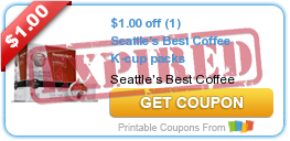 $1.00 off (1) Seattle's Best Coffee K-cup packs